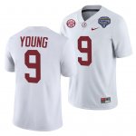 Men's Alabama Crimson Tide #9 Bryce Young 2021 Cotton Bowl White NCAA Playoff College Football Jersey 2403PPZV5